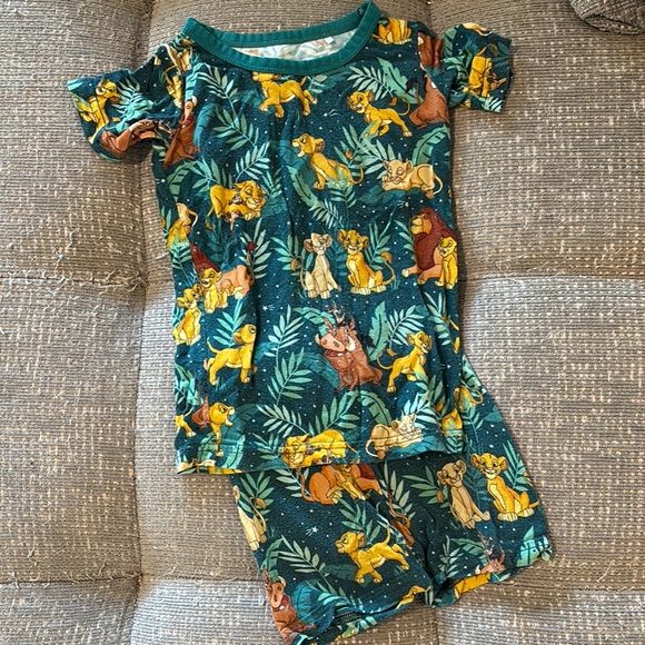 B-WP Little Sleepies SS/Shorts Bamboo 2pc Pj’s— Lion King, Washwear - Picture 1 of 3